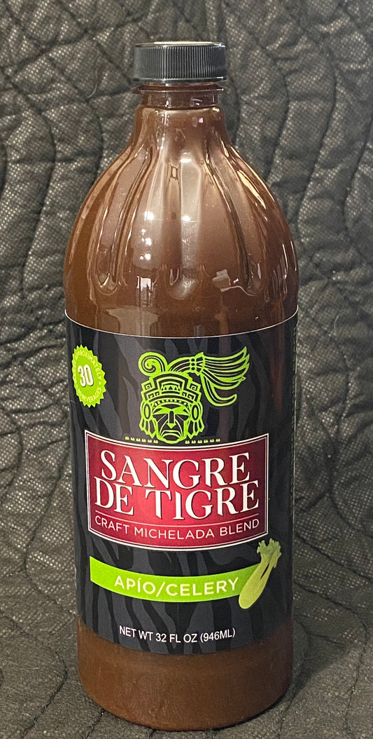 Sangre De Tigre Apío (Celery) Craft Michelada Blend - 32 OZ