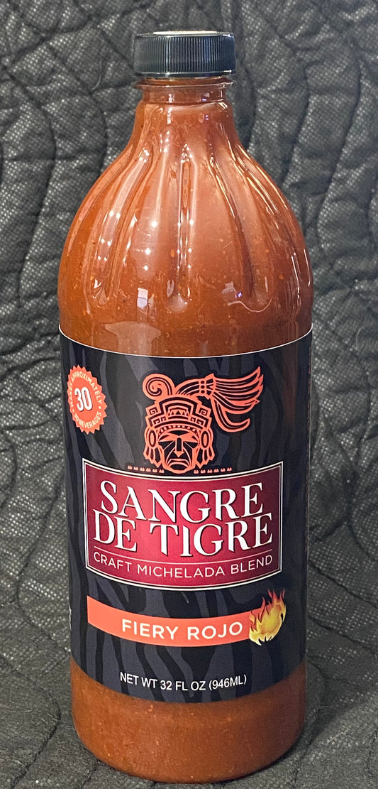 Sangre De Tigre Fiery Rojo Craft Michelada Blend - 32 OZ